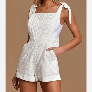 MINKPINK White Eyelet Romper